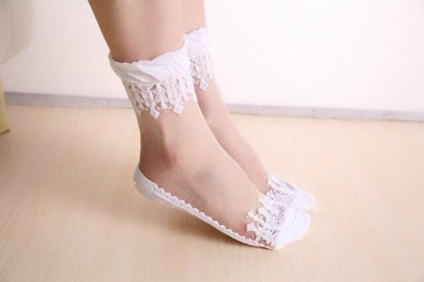 Elastic Mesh Knit Silk socks