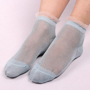 Long Silk Ankle Summer Socks