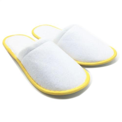 White Towelling Hotel Disposable Slippers