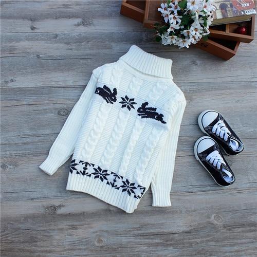 Warm Bear Print Kids Sweater